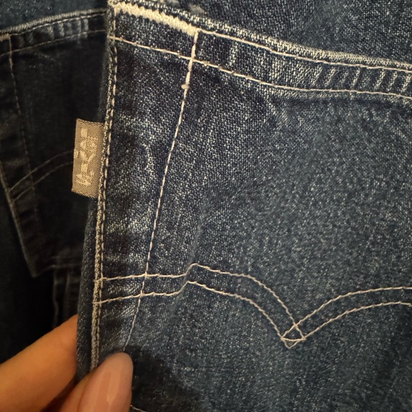 Vintage Levi’s Denim Overalls | Wide Leg / flare Blue Jean Dungarees - Picture 7 of 9